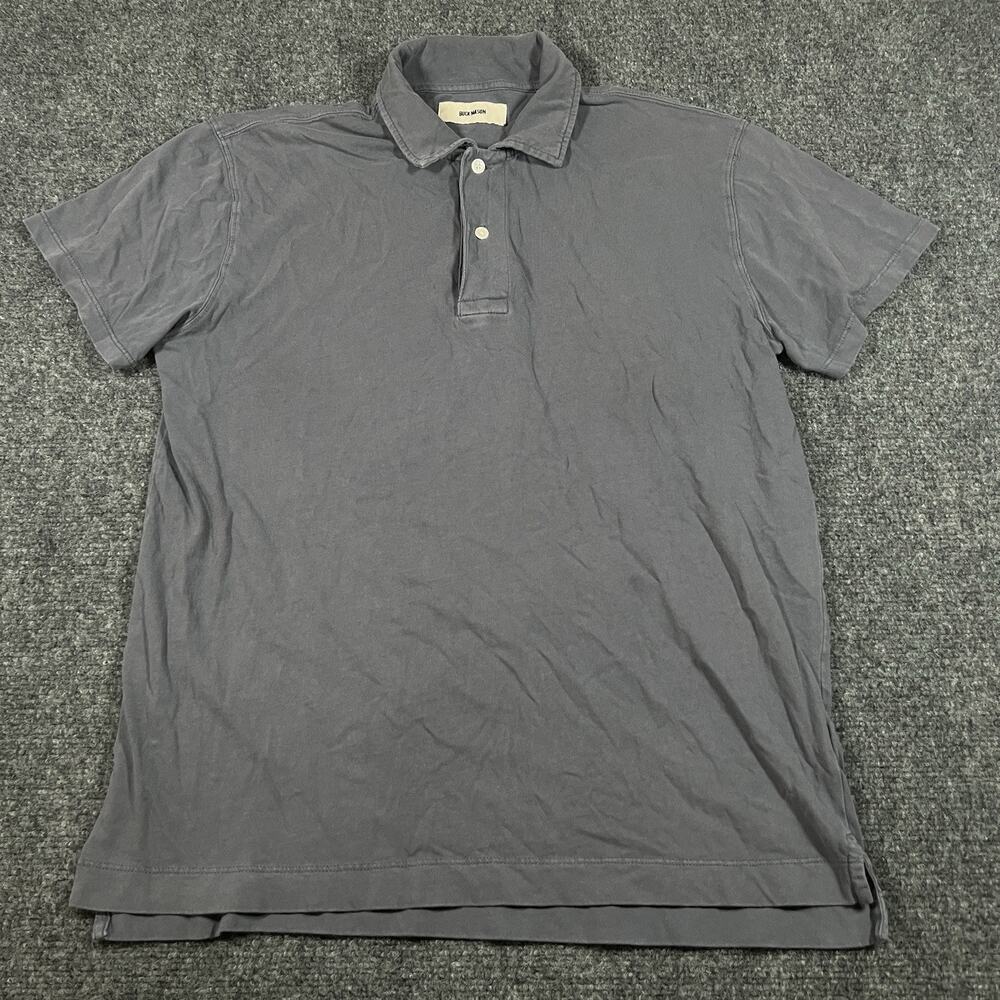 Buck Mason Sueded Cotton Polo Blue Men’s Size Medium 100% Cotton